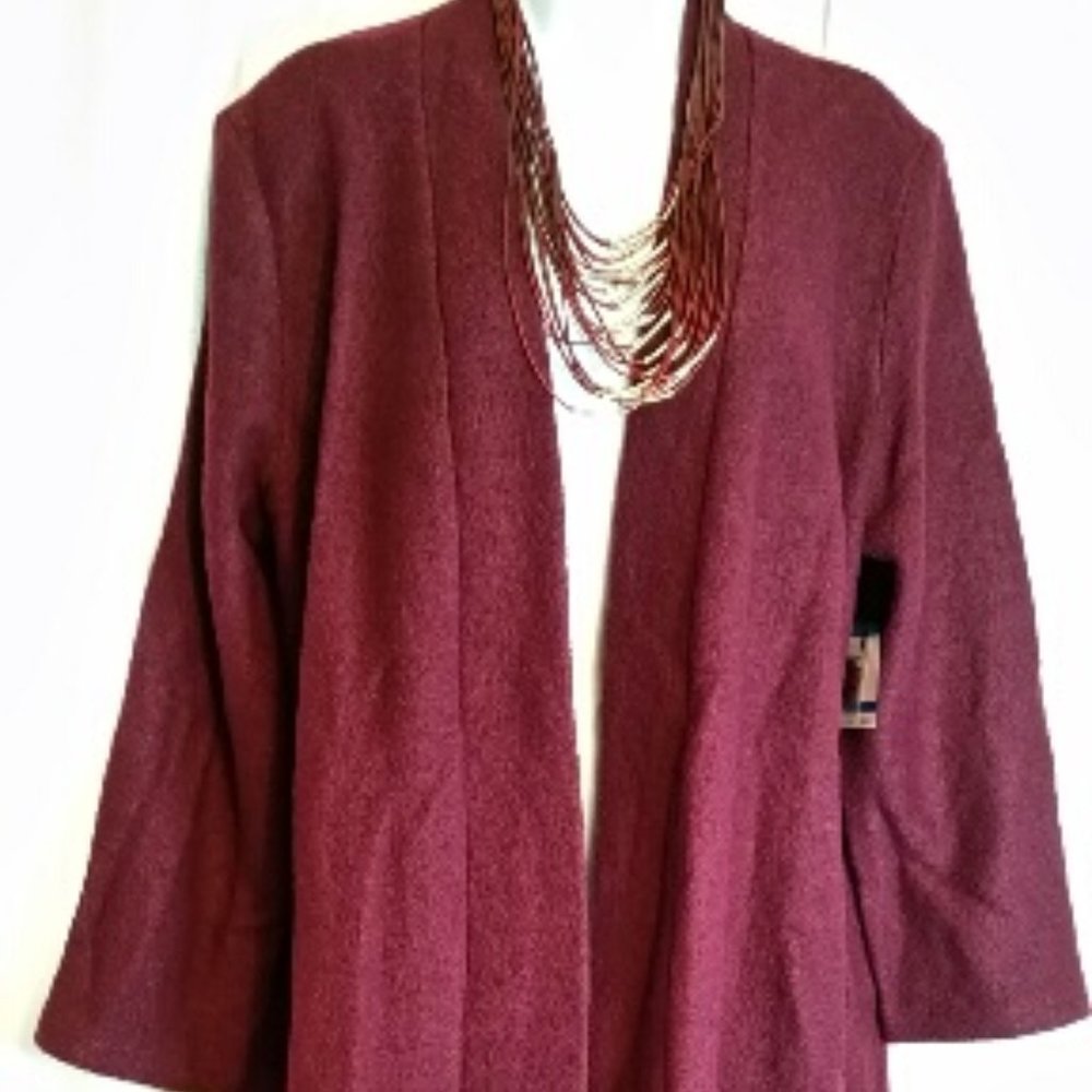 Sale Kasper XL Wool Blend Cardigan